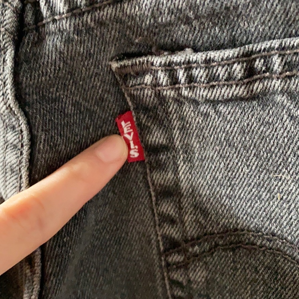 Levi's Women's Straight Leg Jeans - Charcoal Gray - Picture 9 of 10